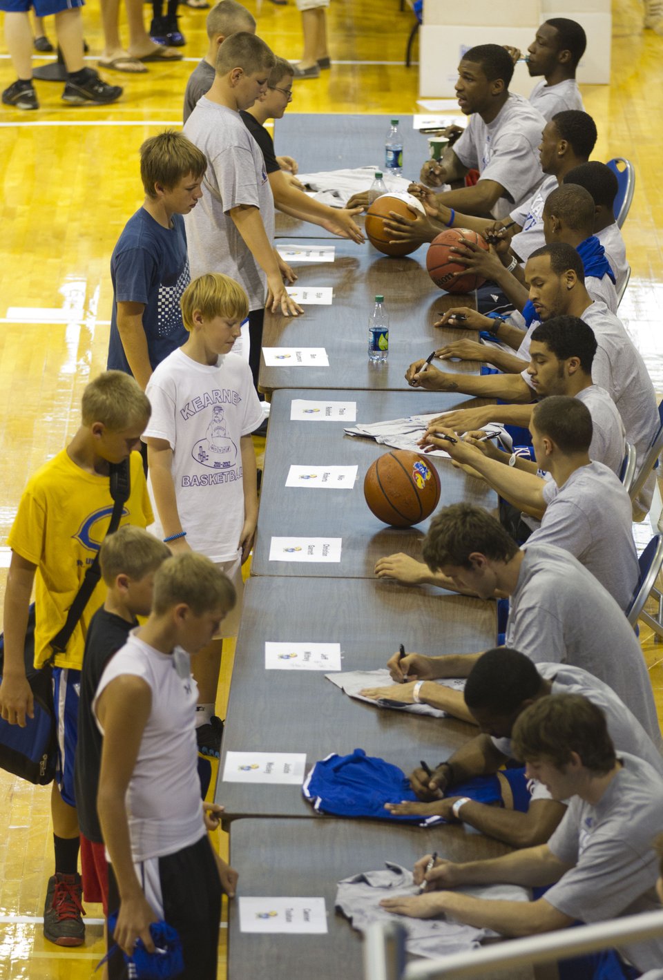 Bill Self Basketball Camp autograph session