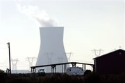 A cooling tower at the Salem nuclear power plant owned by the Public Service Energy Group in Lower Alloways Creek Township, N.J., is seen Nov. 13, 2007. One of the highest known tritium readings was discovered in 2002 at the Salem facility.