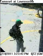 Security cameras at Central National Bank captured these images of the man who robbed the bank Thursday.