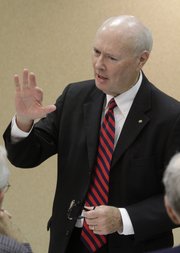 Federal District Judge John Lungstrum spoke at the Lawrence Rotary Club on Monday, Oct. 10. He reflected on his nearly 20 years on the bench.