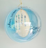 The ornament is one of 12 designed and made by 4-year-old children working with their parents earlier this month at the Kansas Children’s Discovery Center in Topeka, an interactive educational operation. It will hang on the Kansas Christmas tree at the White House.
