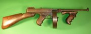This undated photo provided by Mayo Auction and Realty shows the .45-caliber , fully automatic Thompson submachine gun believed to have been seized from outlaw couple Bonnie and Clyde&squot;s Joplin hideout in 1933. This gun and a 1897 Winchester 12-gauge shotgun are being put up for auction by a Missouri family who wants to turn the weapons over to "someone with an appreciation of antique guns and the history behind these guns."