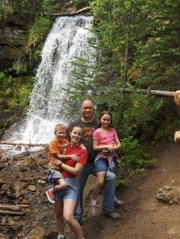 The Storm family traveled to Colorado and stayed in a yurt for their family vacation last summer. From left are Elliot, Amanda, Chris and Lydia Storm.