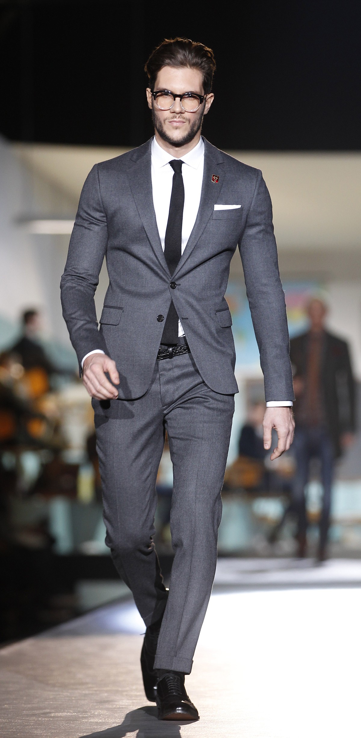 Photo: A model wears a creation from the Dsquared2 men's 