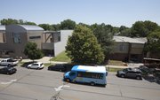 The Lawrence Arts Center, left, and The Salvation Army building, right, share the block of New Hampshire Street between Ninth and 10th streets. The Arts Center would like to acquire The Salvation Army property to use as an outdoor arts and performance space.