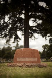 A marker for Samuel Shepard and Julia A. Newson is seen near the southeast corner of Oak Hill Cemetery on June 15. What has some locals wondering is that if all holds true, according to Shepard’s gravestone, he would have been 125 years old when he died.