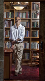 KU associate law dean Raj Bhala, pictured in his home, is widely recognized as one of the pre-eminent experts on international and Islamic law. In 2011, he received the George and Eleanor Woodyard International Educator Award, a university-wide award for outstanding contributions to international efforts.