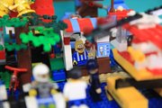 The Toy Store, 936 Mass., is hosting a Lego contest in which participants create whatever scenes their imaginations can think of. Pictured is one of the nearly 160 entries.
