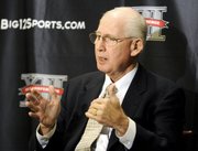 Kansas State football coach Bill Snyder addresses the press at Big 12 media days on Monday in Dallas.
