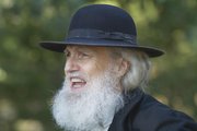 Kerry Altenbernd, played John Brown at Black Jack Park where some of the 300 Oregon and California Trails Association convention-goers, who came to Lawrence to celebrate the history of plains settlers.