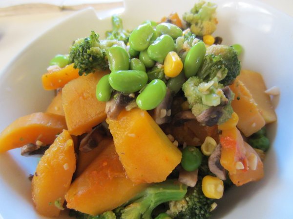 Butternut squash is actually totally delicious in a stir-fry.