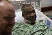 Gillan Alexander, right, received a new kidney from his friend Rob Robinson at Kansas University Hospital.