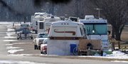 Campground 3 at Clinton State Park is home to more than a dozen year-round residents, who must haul in their own water in the wintertime because campsite water sources are shut off. Some of the residents want to be there and have well-equipped RVs or campers. For others, including a few who stay in tents, it's a last resort to being homeless.
