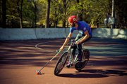 Josh Hoffhines, a member of the Scary Larry Kansas Bike Polo club that meets three times a week in Edgewood Park, said that all you need to get started playing Bike Polo is a bike, and the only skill you need is the ability to ride. It is free to play, and the members are helpful to newcomers.