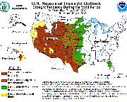 The U.S. Drought Monitor predicts a lessening of the drought for eastern Kansas during the upcoming months.