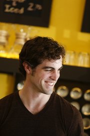Owner Benjamin Farmer smiles as he discusses his coffee-making process on Monday, May 13, 2013, at Alchemy Coffee, 1901 Massachusetts St., Suite B.