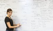 Gabrielle Reimer, of Lawrence, instructs her intermediate Spanish class Thursday evening at Plymouth Congregational Church, at 925 Vermont St. The classes are taught by a mix of volunteers, which include junior high and high school teachers and members of KU’s Spanish and Portuguese department.