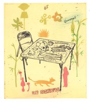 Image courtesy of Michael Krueger. Quantrill in Death, lithography and intaglio print by Michael Krueger, 2004.