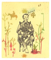 Image courtesy of Michael Krueger. Quantrill in Life, lithography and intaglio print by Michael Krueger, 2004.