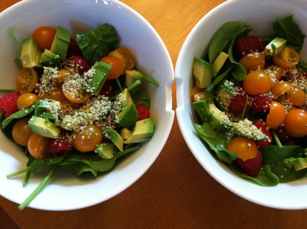 Creamy and Sweet Summer Salad for two.