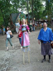 Claire Gurley made her debut on stilts at the Kansas City Renaissance Festival when she was 7 and a half.