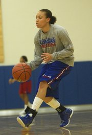 Markisha Hawkins, a guard from Little Rock, Ark., didn't play much last year but is expected to be a force for the Jayhawks this season.