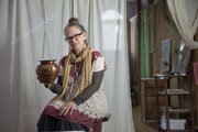Laura Martin-Eagle practices Ayurveda restorative therapies, ancient Indian therapies that find imbalances in the body. Martin-Eagle, shown in her studio, with a hanging metal pot used for the Shirodhara practice.
