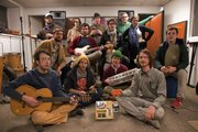 From front left, Chris Luxem, Mark Osman, Ben Saunder, Rolf Petermann, Brad Girard, 2nd row Joe Gronniger, Bobby Sauder, Andrew Frederick, Claire Vowels, rear, Danny Barkofske, Sam Mitchie, Maxfield Yoder, Nicholas Stahl make up Whatever Music Collective.
