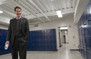 Bishop Seabury Academy has a new addition at their school that can double as a "safe room". Able to withstand tornados and other natural disasters, the new addition has cement reinforced ceilings and back-up power. The building will serve as new boys and girls lockerrooms and a dressing room for the theatre department. Don M. Schawang, head of school gives a tour of the new space Wednesday.