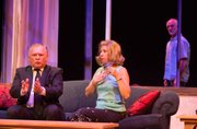 Jerry Morton, from left, Erica Fox and Mark Kramer during a dress rehearsal of the Theatre Lawrence production of "Wrong Window."