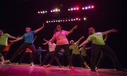 "Evolution of Dance, Broken Arrow Style" is performed by Nicole Jones, center, and other staff and faculty from Broken Arrow Elementary School during the 24th annual Foundation Follies, April 18, 2014, at Liberty Hall.