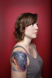 Havana Mahoney has a shoulder tattoo portraying her dog within the galaxy. She decided on the tattoo because the artist specializes in space scenes and portraits.