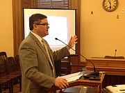Douglas County Clerk Jamie Shew tells a legislative committee about the complexities of local elections. The committee is studying the pros and cons of moving city and school board elections to November to coincide with state and federal races.