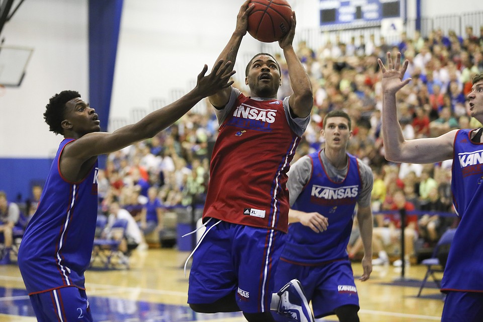 KU basketball Scrimmage at Bill Self Camp