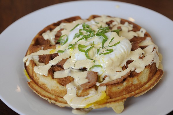 The Hank Benedict at Waffle Iron, 7 E. Seventh St.