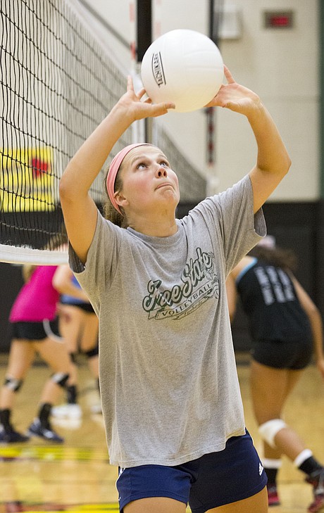 ... during the first day of fall practice, Monday, Aug. 17, 2015, at FSHS ... during the first day of fall practice, Monday, Aug. 17, 2015, at FSHS