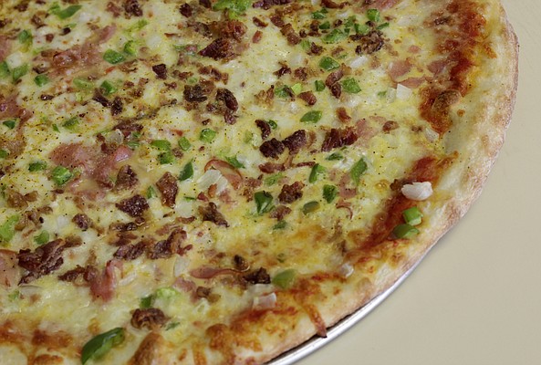 The Hangover Pizza from Tad's Pizzeria, 1410 Kasold Dr.