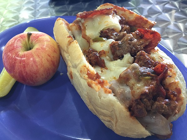 The Betta' Pizza Burger at The Sandwich Bowl, 3514 Clinton Parkway, Suite E