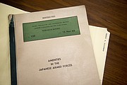 "Research Report No. 120: Amenities in the Japanese Armed Forces" is part of former KU professor Grant Goodman&squot;s personal papers, now located in the University Archives at KU&squot;s Spencer Research Library. The report, which Goodman translated for the U.S. Army during World War II, proves Japan had government-controlled brothels — featuring enslaved “comfort girls” from across Asia — specifically for its military men’s pleasure during World War II.