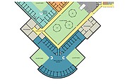 At a town hall meeting Monday, Treanor Architects shared this footprint of a pod for inmates with mental health concerns proposed to be part of an expansion of the Douglas County Jail. The design reflects the influence of a September fact-finding trip county officials and community leaders made to St. Elizabeths Hospital in Washington, D.C., where it was learned special-needs inmates respond favorably to natural light and fresh air.