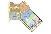 The footprint of a minimum-security wing, which would house the Douglas County Jail's re-entry program, was shared at a town hall meeting Monday at the Douglas County Courthouse. Representatives from Treanor Architects shared the designs and the first cost estimate of the jail expansion.