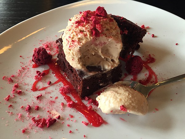 The Mexican chocolate beet torte at Merchants Pub and Plate, 746 Massachusetts St. 