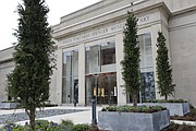 New landscaping and entrance displays greet visitors to the new renovated spaces and reinstalled galleries at Spencer Museum of Art at the University of Kansas.