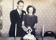 Joe and Ramona Smith at their wedding on Oct. 23, 1948. In 1952 the couple opened Joe's Bakery in Lawrence.