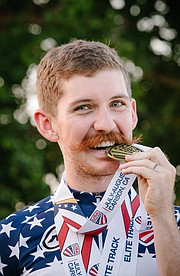 Lawrence resident Ashton Lambie won gold in individual pursuit at the USA Cycling's national championshps in Carson, California. (Photo by Andrew Owen White)