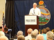 Lawrence Democrat Paul Davis officially kicked off his campaign for the 2nd District congressional seat during a series of rallies Tuesday, starting with one in Topeka where about 100 supporters turned out.