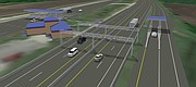 This rendering shows how the toll plaza will appear to westbound traffic at the Kansas Turnpike&squot;s eastern terminal near Bonner Springs, once reconstruction of the plaza is completed, expected before the end of 2017. The $16.5 million project will add "open road tolling" lanes in both directions, which drivers with K-Tags can zoom through at 75 mph.