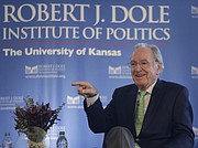 The Dole Institute presented U.S. Sen. Tom Harkin with the 2017 Dole Leadership Prize Sunday, Oct. 29, 2017 at the Dole Institute of Politics at the University of Kansas. Harkin represented Iowa in the U.S. Congress for more than four decades, including 30 years as a U.S. Senator. As a young senator, Harkin crafted the landmark legislation that would become the Americans with Disabilities Act (ADA). His long career focused on issues related to health care access and nutrition, farm policy, labor issues and more.