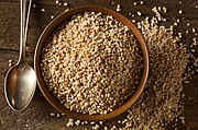 Steel-cut oats don't need to be cooked — simply soak them overnight with milk or Greek yogurt and your choice of other toppings to wake up to a nutrient-packed breakfast.