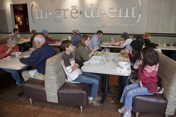 In this file photo from Nov. 9, 2010, customers eat lunch at Ingredient, 947 Massachusetts St. 